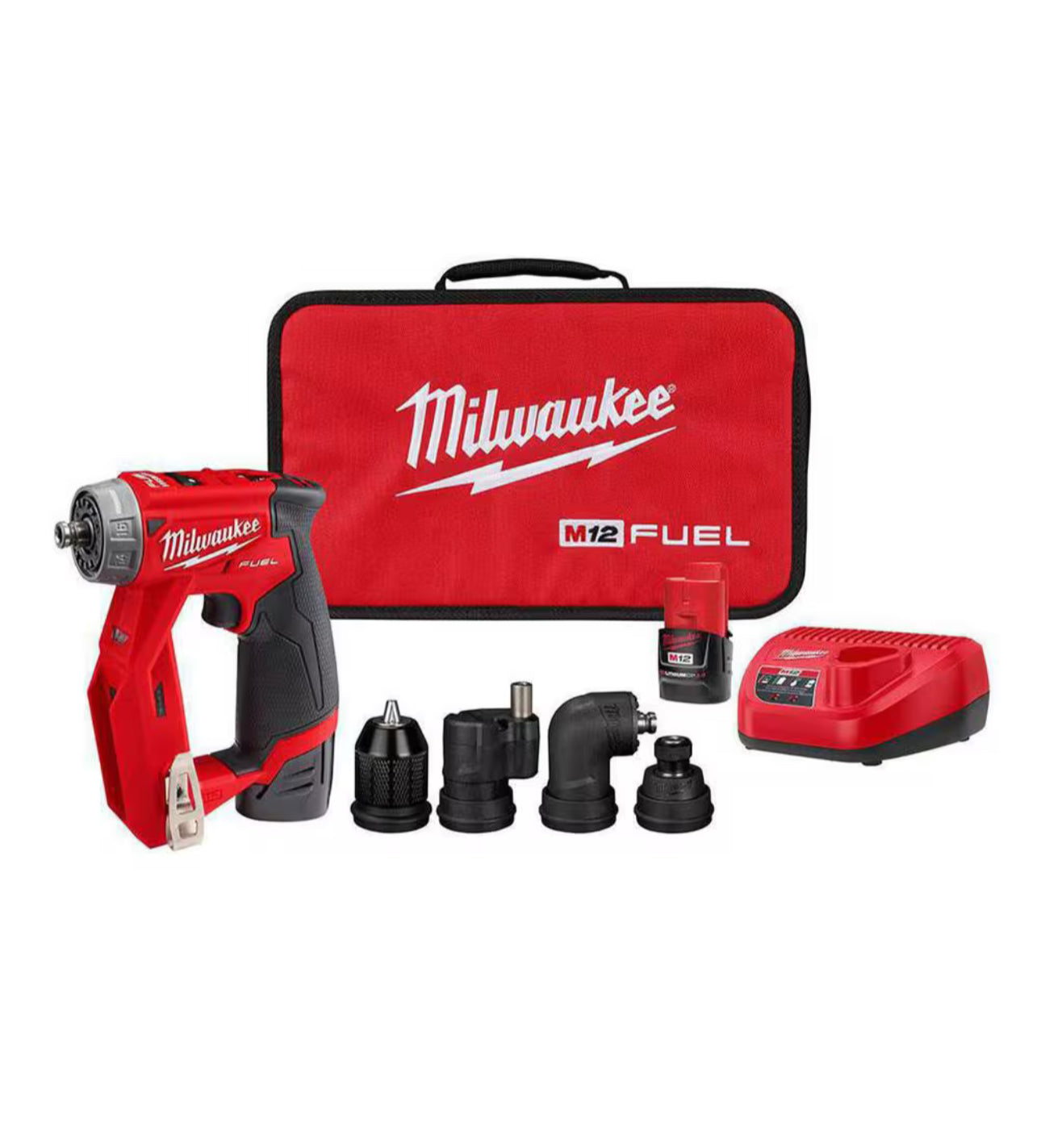 Milwaukee
M12 FUEL 12V Lithium-Ion Brushless Cordless 4-in-1 Installation 3/8 in. Drill Driver Kit with 4-Tool Heads